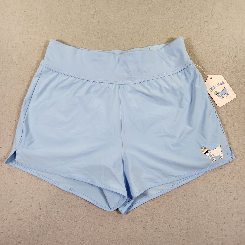 GOAT USA Women's Athletic Shorts M Carolina Blue Lined Running GU-1509 NWT